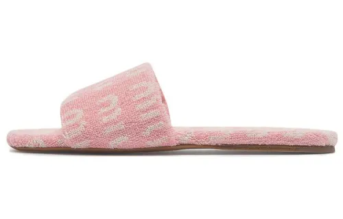 MIU MIU Slide Slippers Women's Pink