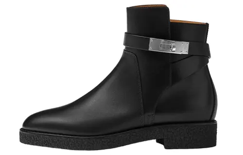 HERMES Follow Slip on Ankle Boots Women's Black
