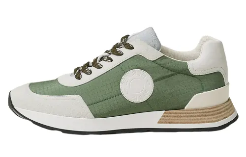 HERMES Leather Low top Sports Casual Shoes Men's Green