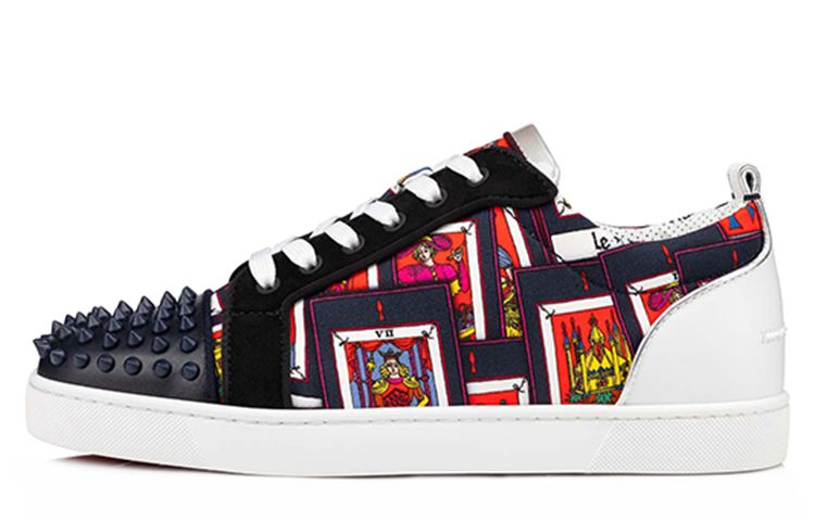 CHRISLV Low top Stylish Skateboarding Shoes Men's Black Red