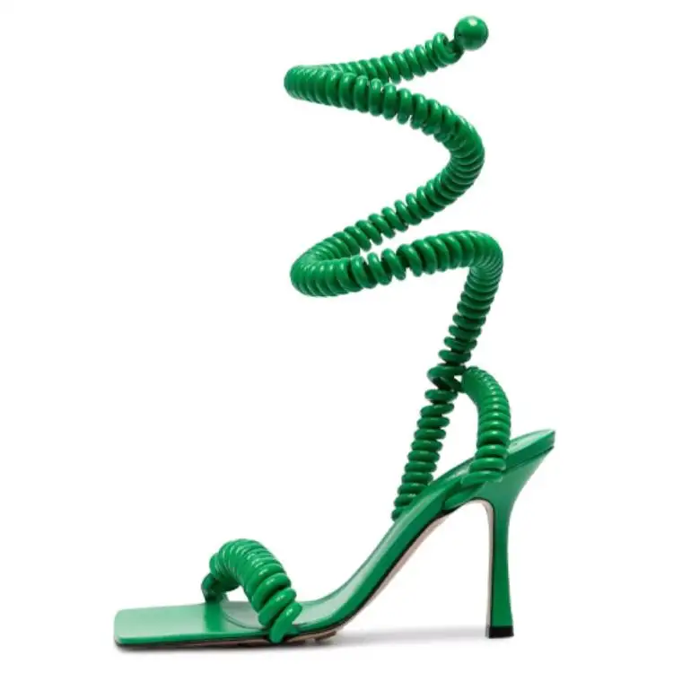 Bottega Veneta Stretch Pu Stylish Sandal Women's Green