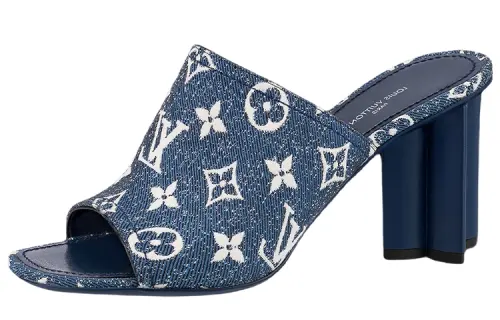 LOUIS VUITTON Silhouette Slide Slippers Women's Blue