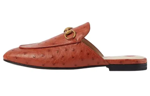 GUCCI Closed Toe Slippers Women's Dark Orange