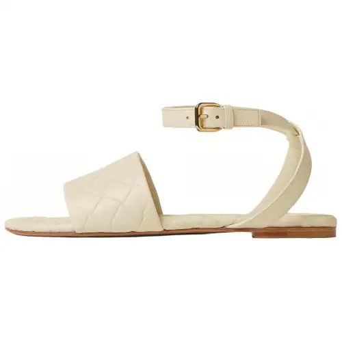 Bottega Veneta Amy Leather One Strap Sandals Women's Beige