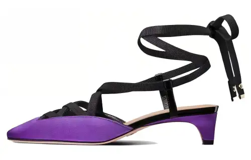 DIOR Cone Heel High Heels 4cm Women's Purple