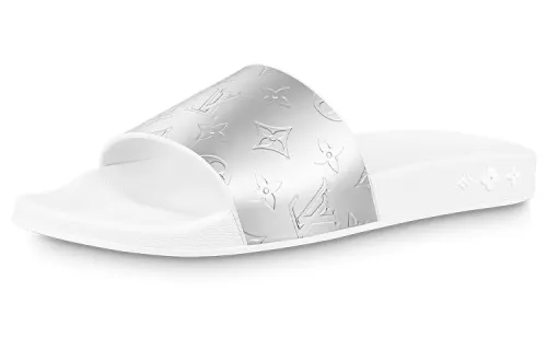LOUIS VUITTON Slide Slippers Men's Silver