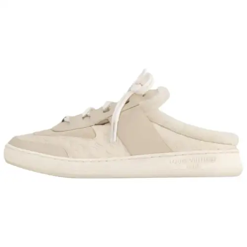 LOUIS VUITTON Lous Closed Toe Slippers Women's Beige