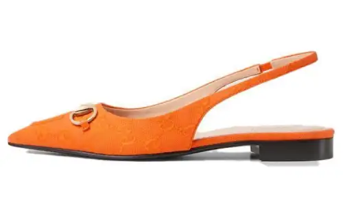 GUCCI Horsebit Casual Shoes 1.5cm Women's Orange