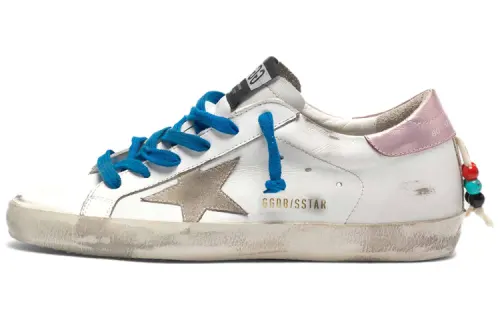 Golden Goose Super Star Skateboard Shoes Women's White Blue