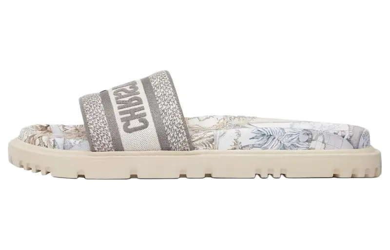 DIOR Dway EVA Quick Dry Slide Slippers Women's White Gray