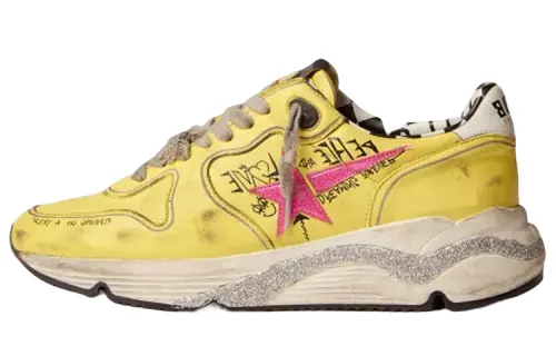 Golden Goose Running Sole PU Leather Distressed Low top Casual Shoes Women's