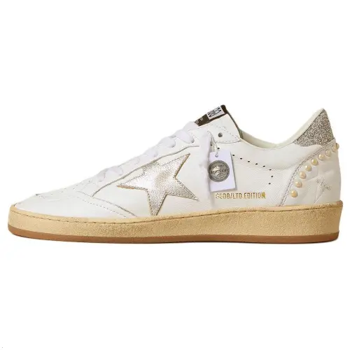 Golden Goose Ball Star Leather Low top Skateboard Shoes Women's White