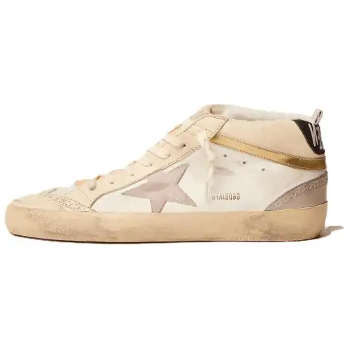 Golden Goose Mid-Star Distressed Sneakers