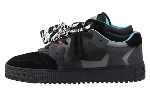 OFF WHITE Low top Skateboard Shoes Men's Black
