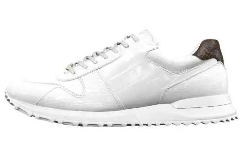 LOUIS VUITTON Run Away Leather Cushioning Low top Sports Casual Shoes Men's White