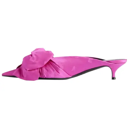 Balenciaga Knife Closed Toe Slippers 4cm Women's Pink
