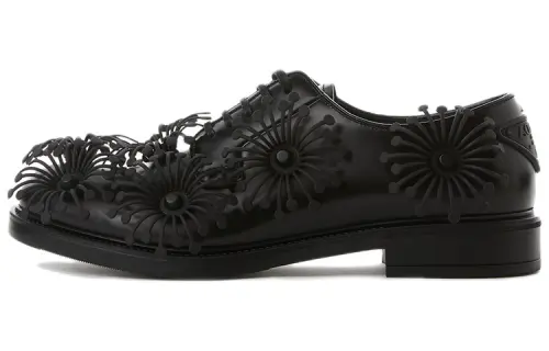 PRADA Leather Men's Casual Shoes Men's Black