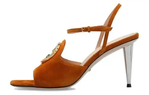 GUCCI Blondie Gg 85mm Sandals Brown Women's