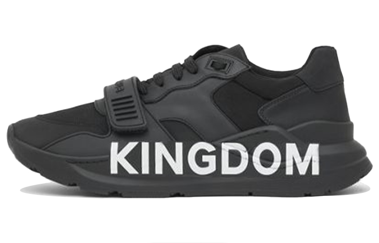 Burberry Ramsey KINGDOM Cow Leather Low top Casual Shoes Men's Black