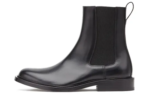 Bottega Veneta LEVEL Short Chelsea Boots Men's Black