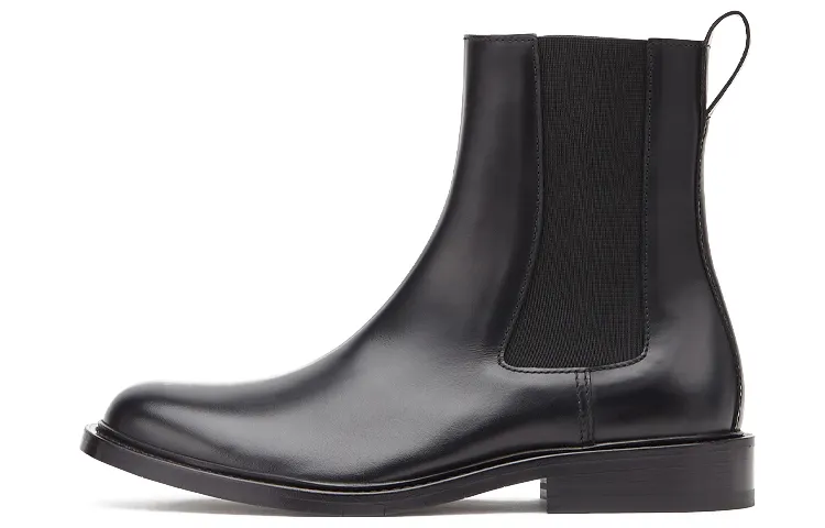 Bottega Veneta LEVEL Short Chelsea Boots Men's Black