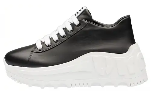 MIU MIU Leather Low top Casual Shoes Women's Black
