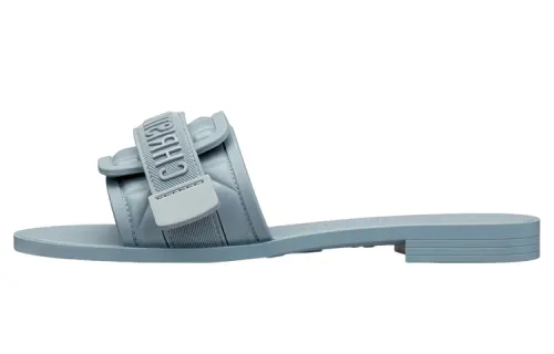 DIOR Diorevolution Embossed Rubber Sole Slide Slippers Women's Sky Blue