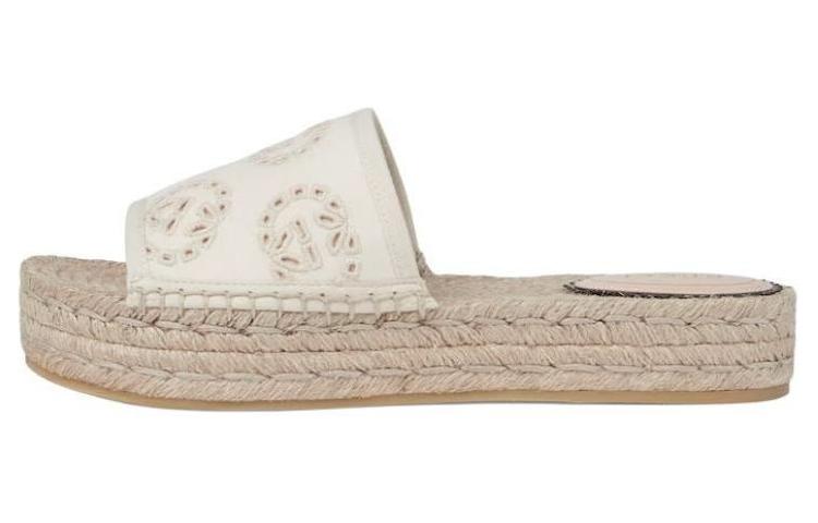 GUCCI Interlocking Slide Slippers Women's White