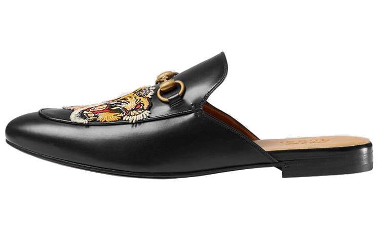 GUCCI Princetown Closed Toe Slippers Flat Men's Black