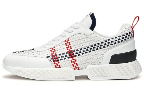 HERMES Drift Leather Low top Casual Shoes Men's White