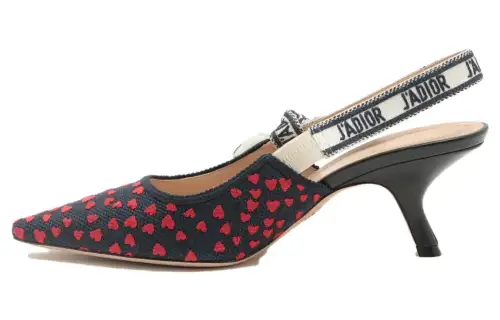 DIOR J'Adior Comfortable Irregular Heel High Heels Women's Red