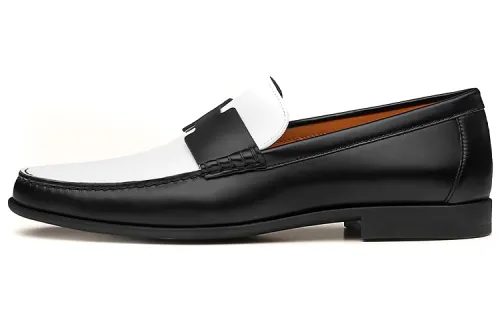 HERMES Duke Casual Shoes Men's Black White