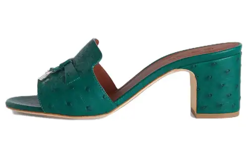Loro Piana Quick Dry Slide Slippers Women's Green