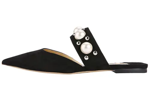 Jimmy Choo Basette Closed Toe Slippers Women's Black