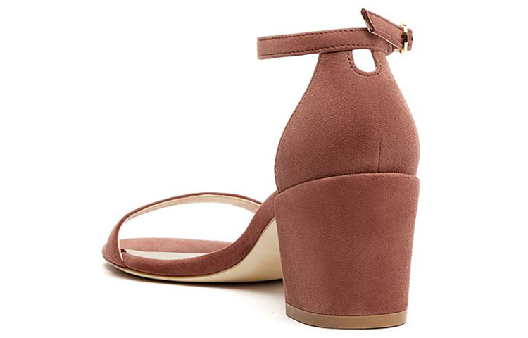 Stuart Weitzman/SW Leather One Strap Sandals Women's Red