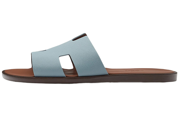 HERMES Izmir Sandal Sea Green Epsom Leather