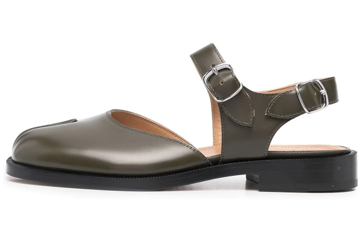 Maison Margiela Tabi Cow Leather Women's Casual Shoes Women's Green