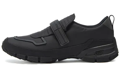 PRADA Cow Leather Low top Casual Shoes Men's Black