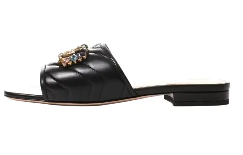 GUCCI Slide Slippers Women's Black