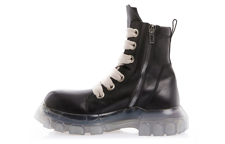 RICK OWENS/RO FOG JUMBOLACED LACEUP Ankle Boots Men's Black