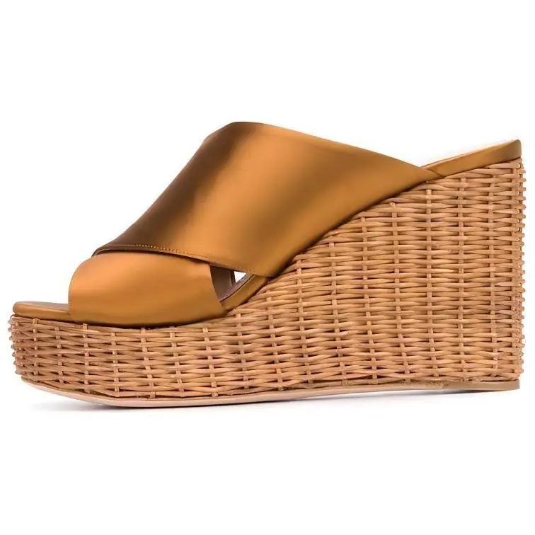 MIU MIU Slide Slippers Women's Brown