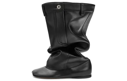LOEWE Toy Leather Knee high Boots 1CM Men's Black