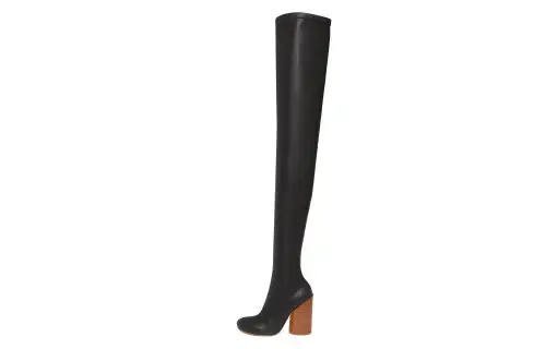 Burberry Leather Knee high Boots Women's Black
