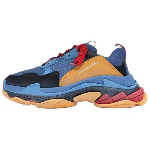Balenciaga Triple S Low top Chunky Sneakers Men's Blue