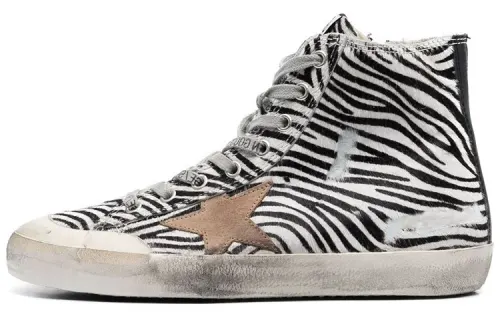 Golden Goose Francy Leather High top Stylish Skateboarding Shoes Women's Gray