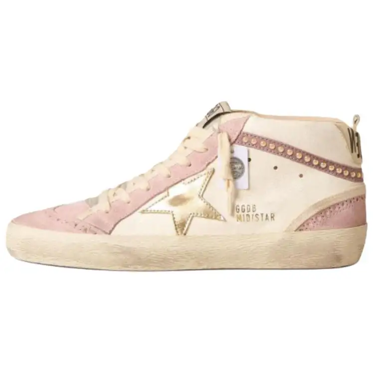 Golden Goose Mid Star Skateboard Shoes Women's Pink