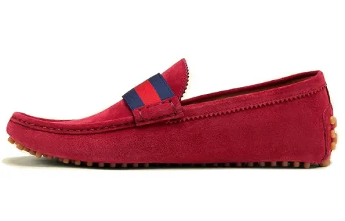 GUCCI Gommino Loafers Men's Red