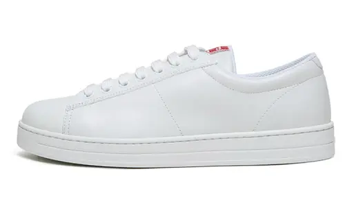 PRADA Avenue Leather Low top Skateboard Shoes Men's White