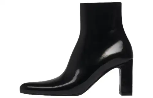 Balenciaga Leather Ankle Boots 8cm Women's Black