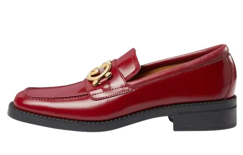GUCCI Loafers Men's Low Top Red
